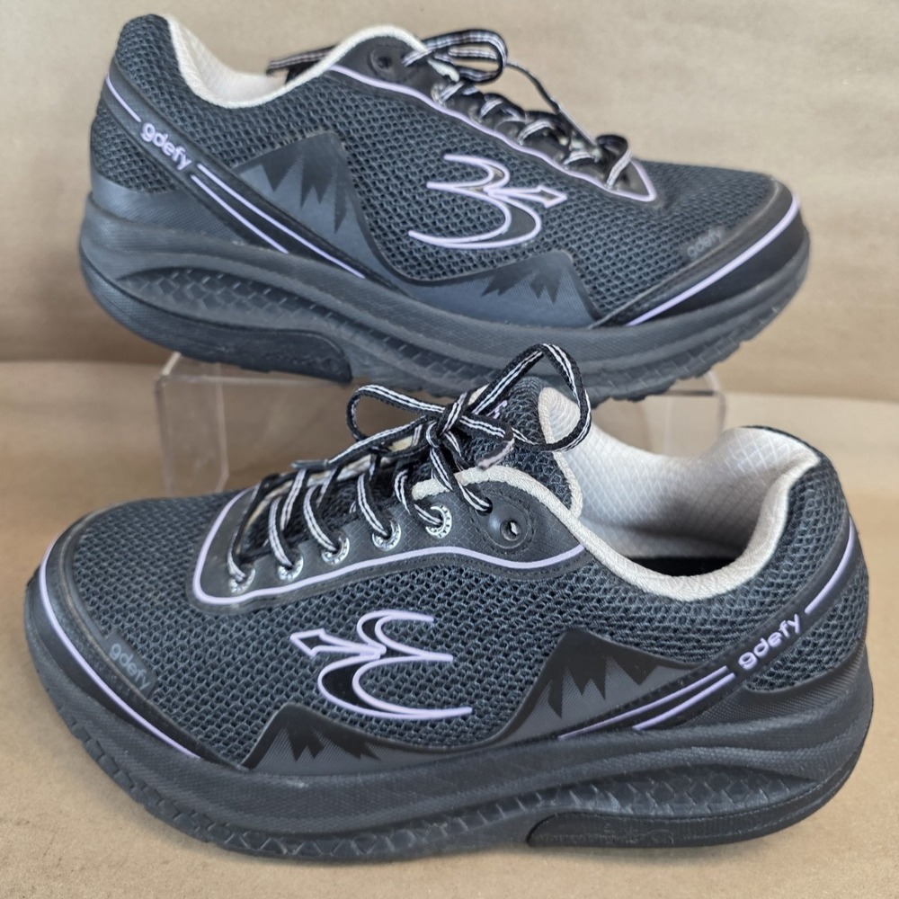 Gdefy Gravity Defyer Women's Size 9 Black Gray Sneakers (TB9024FLP-W)